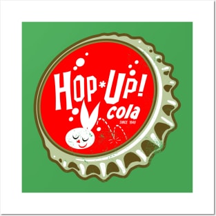 Retro Vintage Hop Up Cola Soda Bottlecap Posters and Art